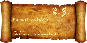Morvai Zalán névjegykártya