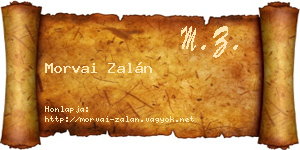 Morvai Zalán névjegykártya
