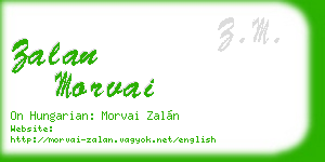 zalan morvai business card